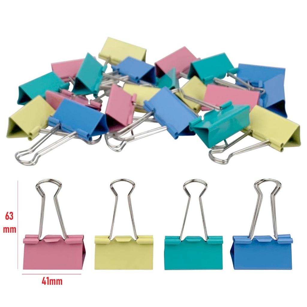 

Binder Clip / Klip Kecil / Klip Warna / Penjepit Kertas 200 Combo (harga 1 drum)