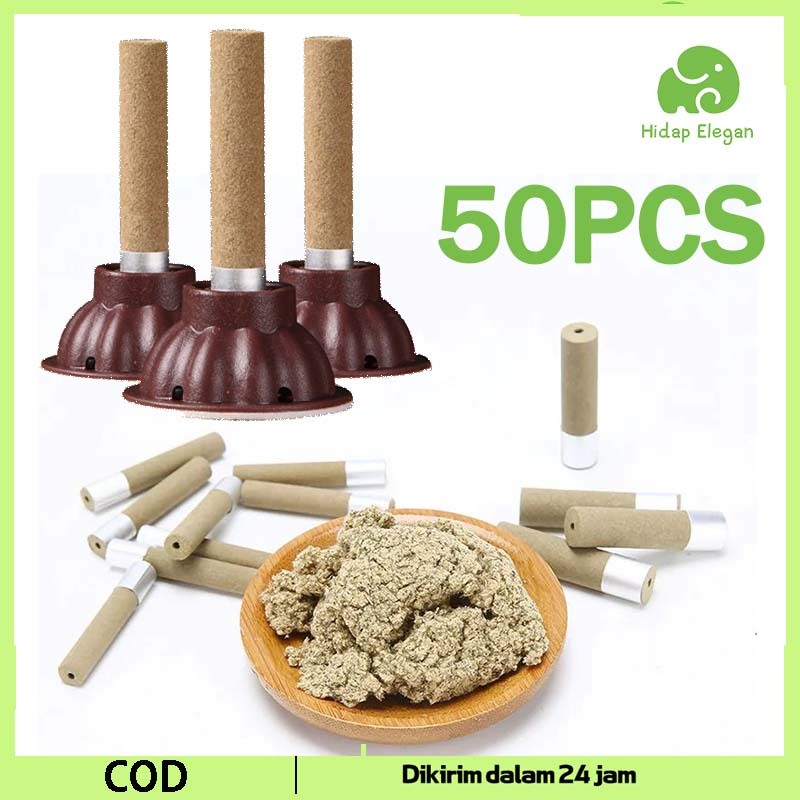 Moksa Terapi Set Moxibustion Stick + Moxa Tempel Moksa Tanpa Asap Tongkat Moxa /Dudukan Moxa Akupunt