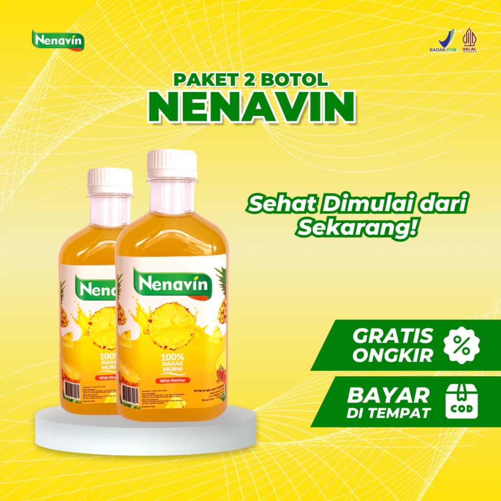 

NENAVIN Paket 2 Botol - Cuka Nanas Turunkan Gula Darah Cegah Diabetes dan Mengatasi Asam Urat