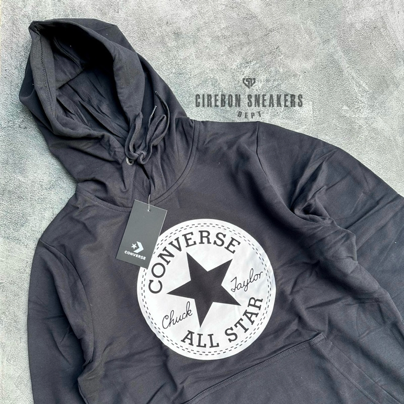 CONVERSE ALL STAR HOODIE MENS BLACK - RESMI MAP