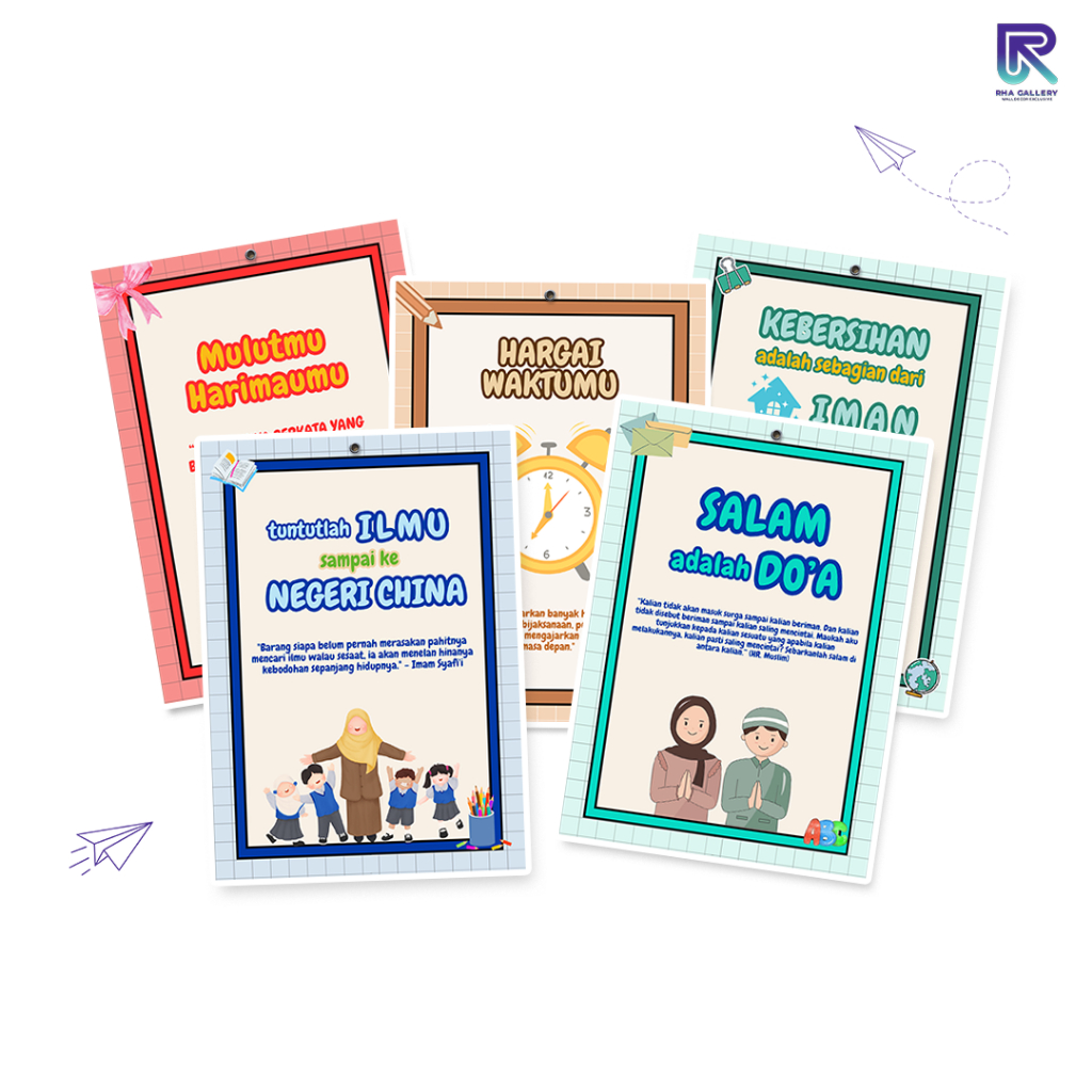 RHA GALLERY Poster Quotes Inspiratif Motivasi Pajangan Sekolah Edukasi Dekorasi Dinding Kelas Anak