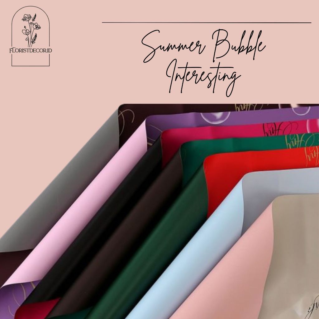 

TERMURAH FLOWER WRAPPING PAPER MOTIF BUBBLE MY LOVE INTERESTING KERTAS BUKET PAPER BOUQUET