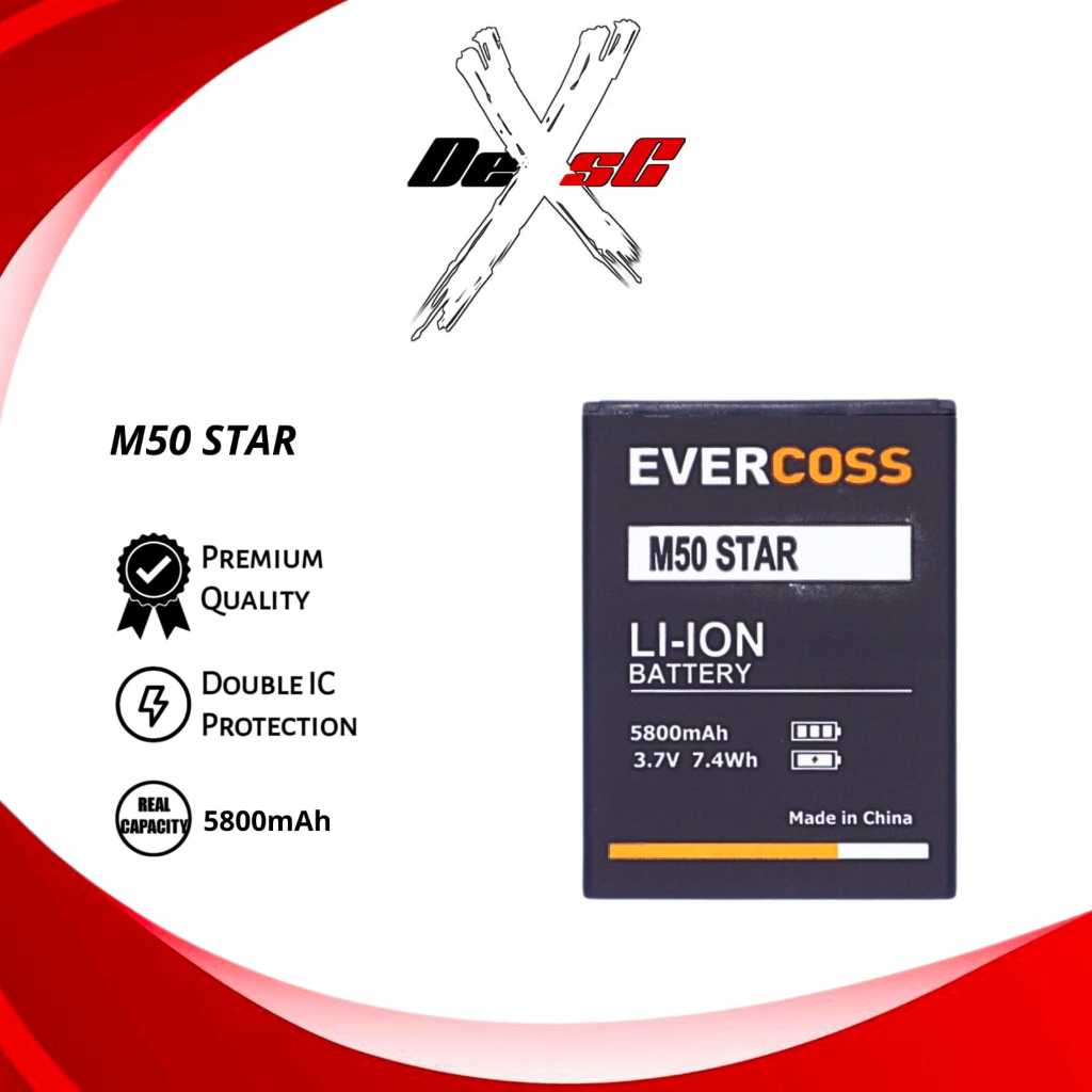 Baterai M50 Star Evercoss M50 Star | M50A | A75B Batre 2100mAh Batrai Battery Handphone