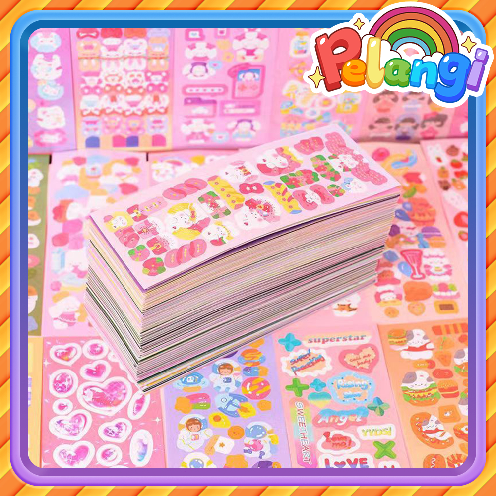 

60/100pcs Kartun Shiny Stiker Set Colorful Cartoon Cute Stiker Mahasiswa Hias bahan DIY