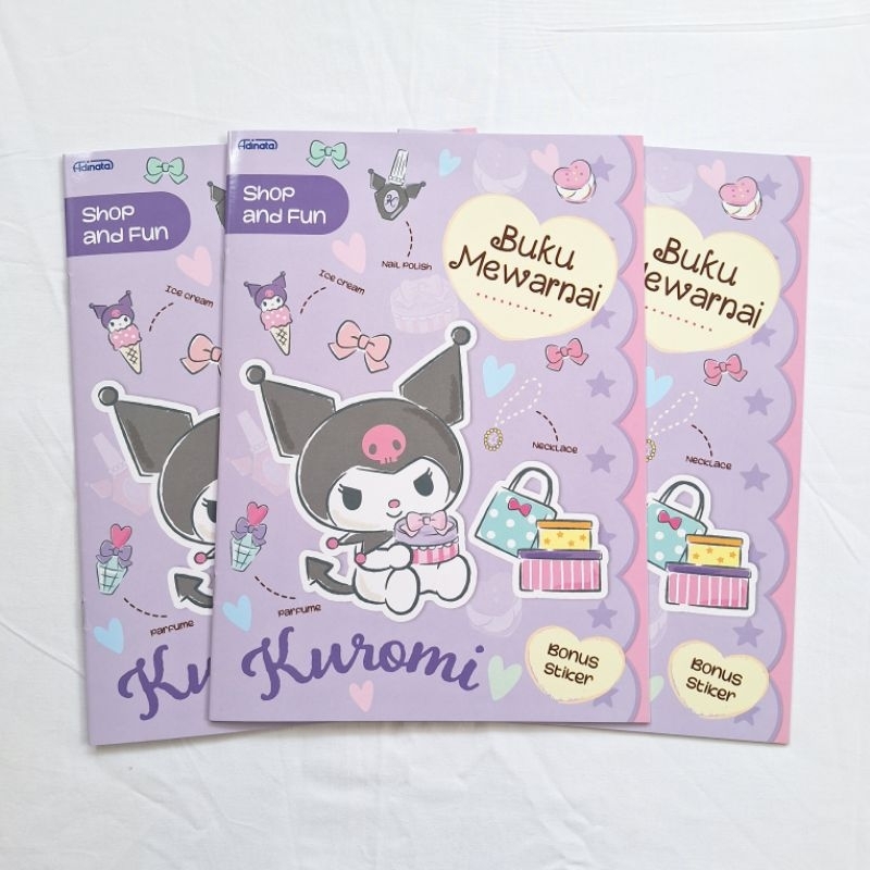 Kuromi Coloring Book L 2532-9814 / Buku Mewarnai / Buku Aktivitas Anak / Adinata