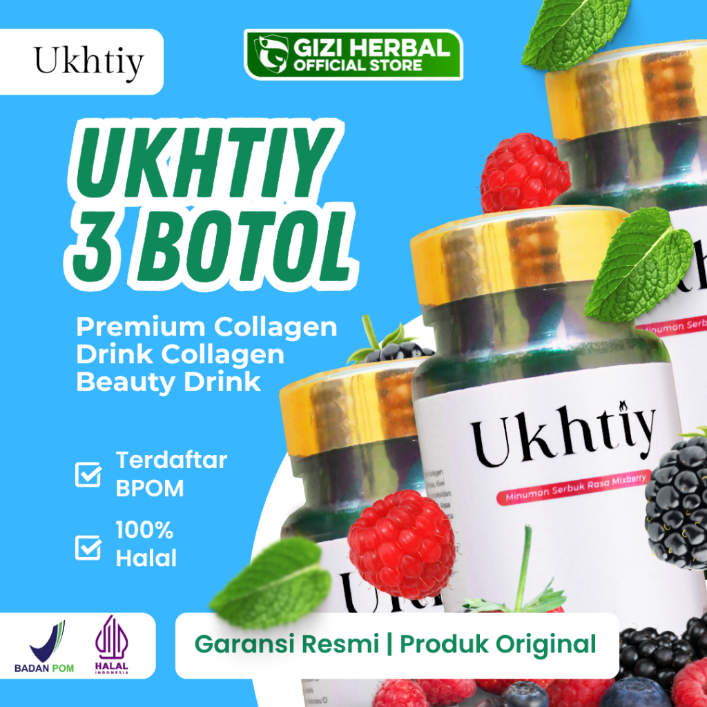 

UKHTIY 3 Botol Premium Collagen Drink | Collagen Beauty Drink