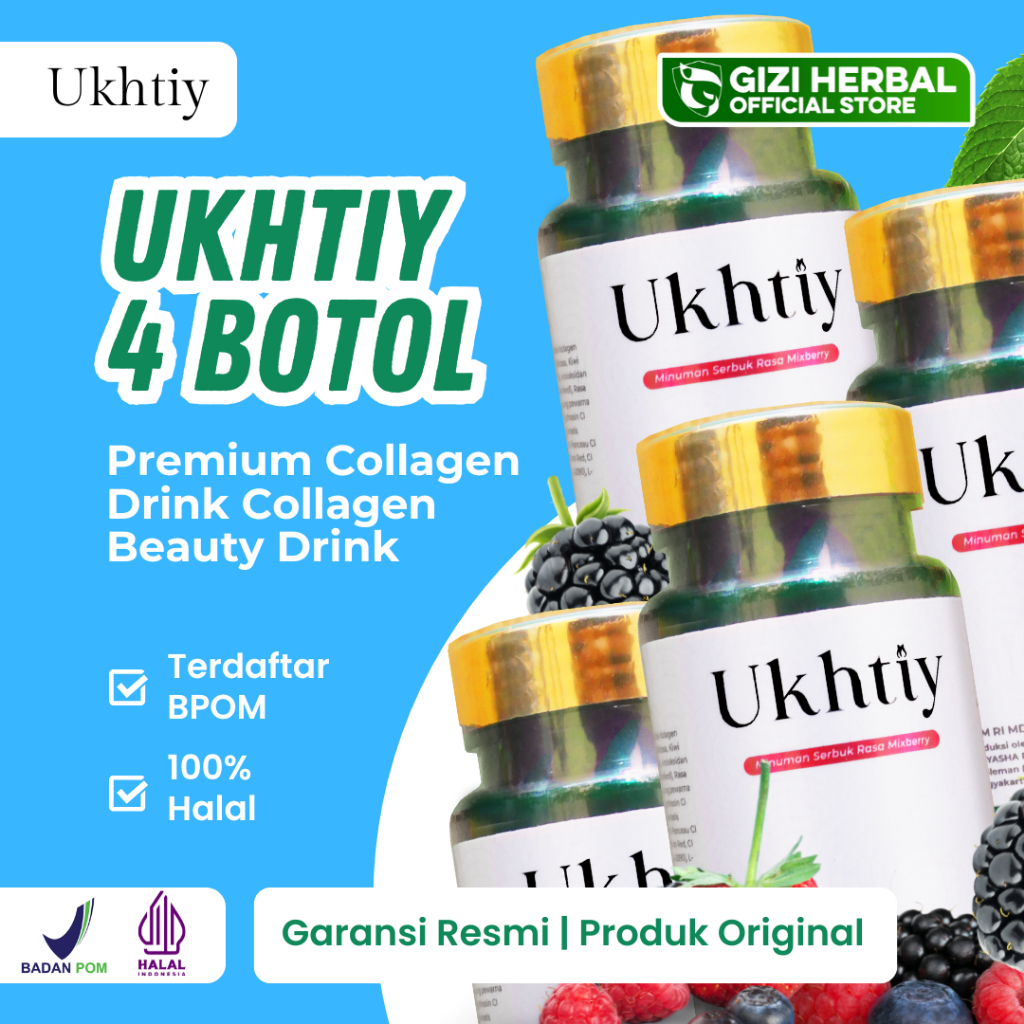 

UKHTIY 4 Botol Premium Collagen Drink | Collagen Beauty Drink