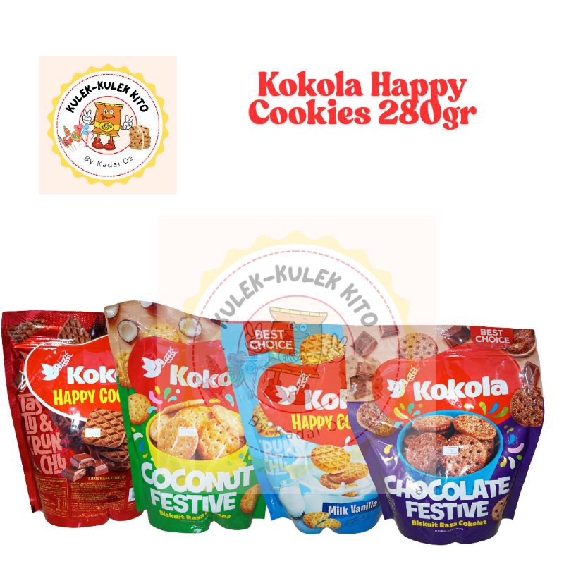

1 pcs Kokola happy cookies 280gr