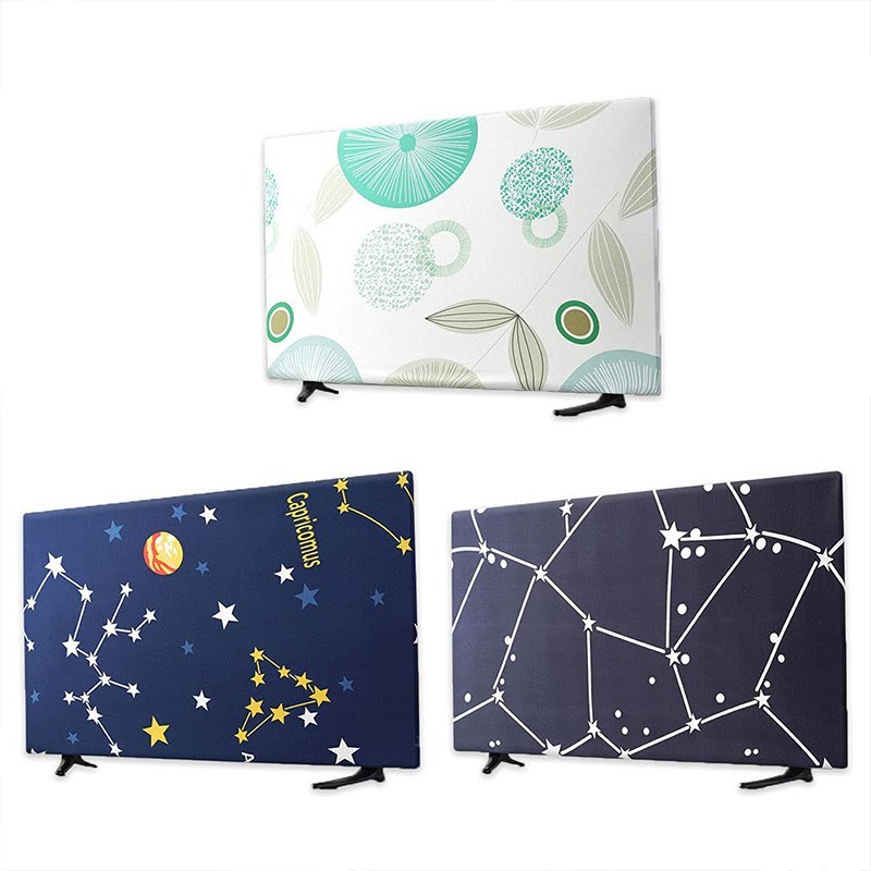 32"/43" Cover TV Penutup TV Sarung TV Layar Monitor Elastis Anti Debu Motif Cantik