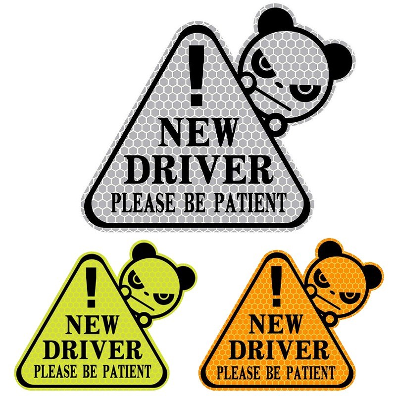 Sticker New Driver Pemula Stiker Kaca Mobil Cutting Sticker Mobil Belakang Keren