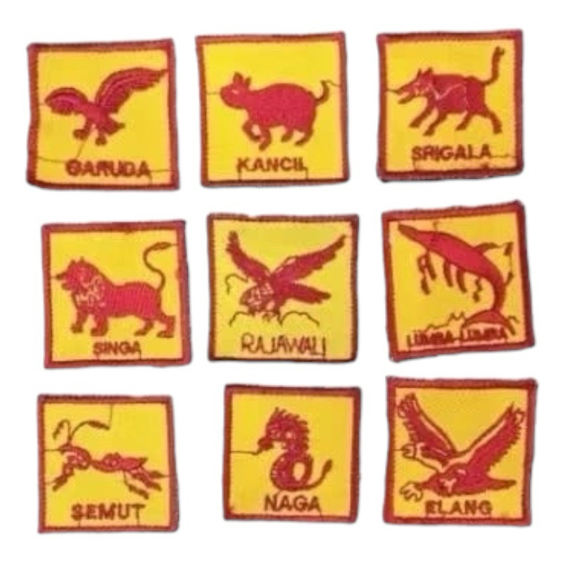 Badge Tanda Regu / Tanda Regu Pramuka / Tanda Regu Pramuka Hewan Bordir