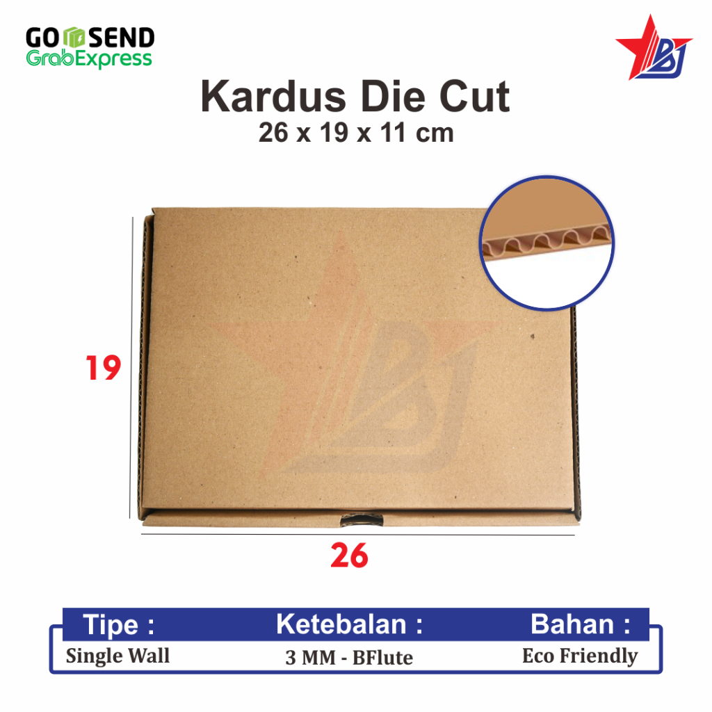 

Kardus Die Cut Pizza Polos 26x19x11Cm Single Wall Polos Baru B Flute Tebal Termurah Hampers Kado