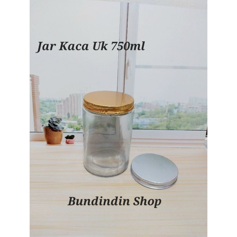 Toples kaca/jar kaca uk 750ml