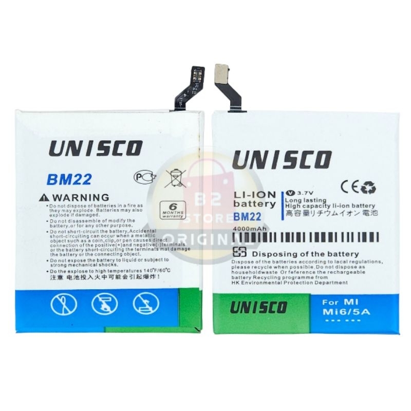 BATERAI UNISCO BM22 XIAOMI MI 5 BATTERY DOUBLE POWER