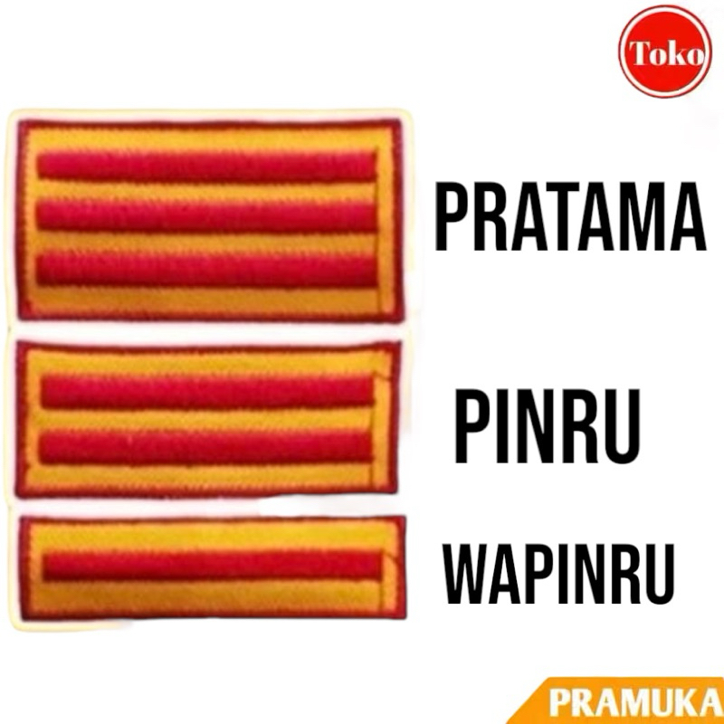 Tanda Jabatan Pramuka Penggalang (Merah) / Bed Tanda Pimpinan Pramuka Penggalang Bordir