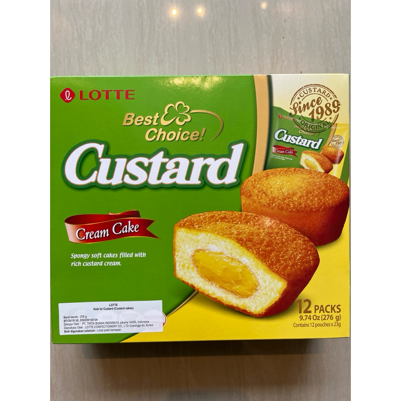 

LOTTE CUSTARD CREAM CAKE 276Gr