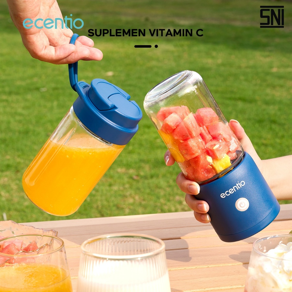 ecentio Blender Juicer Portable 320ML Mini Juicer Multifungsi | Rechargeable Blender Jus | Alat Jus 