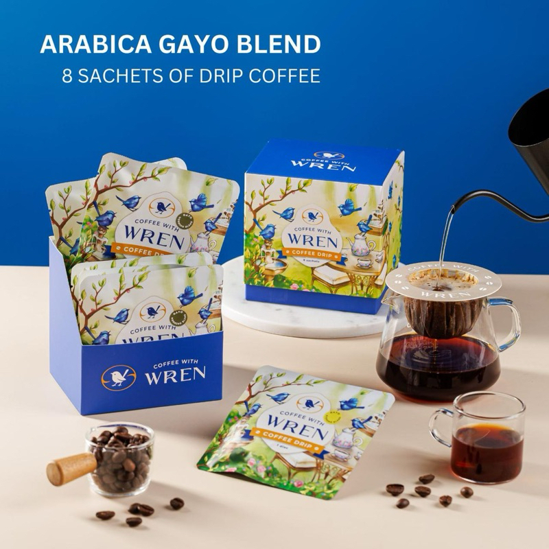 

WREN Drip Coffee : Arabica Gayo Blend Disc ( 8 Sachets )