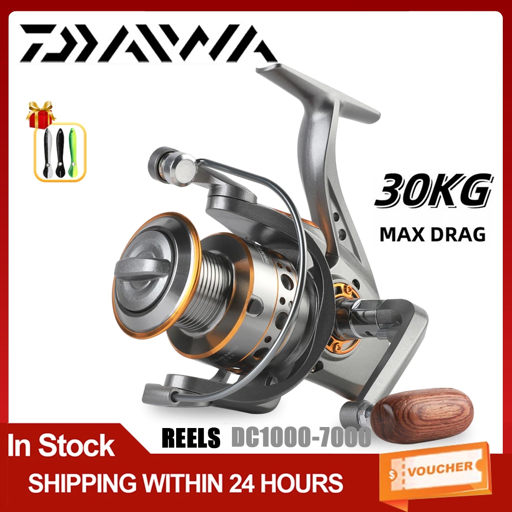[COD&Ready] DAIWA Reel Pancing Asli Besi Fishing Reel 30kg DC1000 - 7000 / Reel Pancing Murah Kuat P
