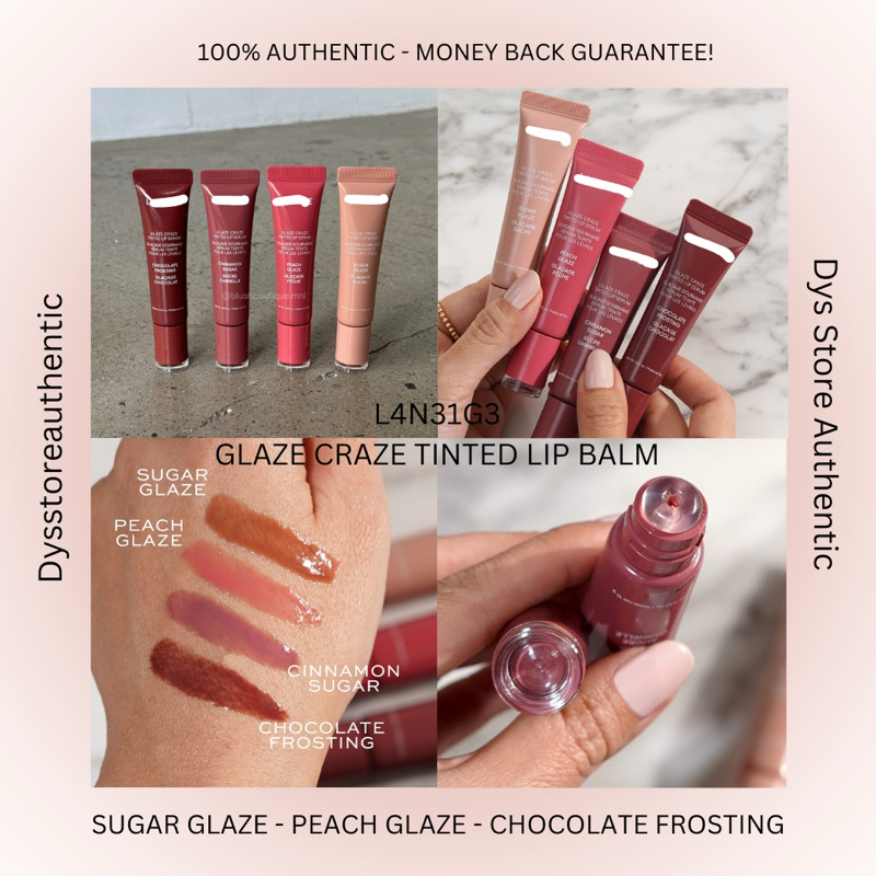 READY STOCK L4N3IGE GLAZE CRAZE TINTED LIPBALM SERUM