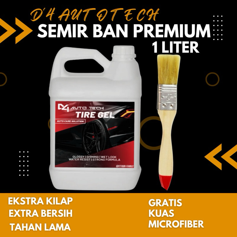 Semir ban motor mobil tahan lama pengkilap penghitam ban kendaraan wetlook hydrophobic permanen 1