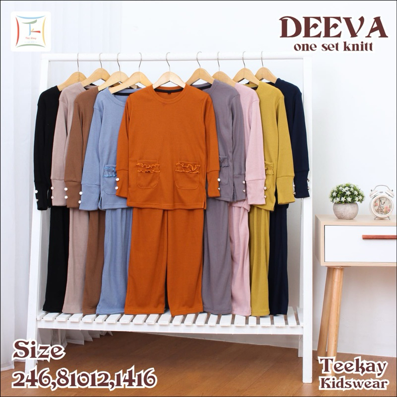Baju anak perempuan one set knit