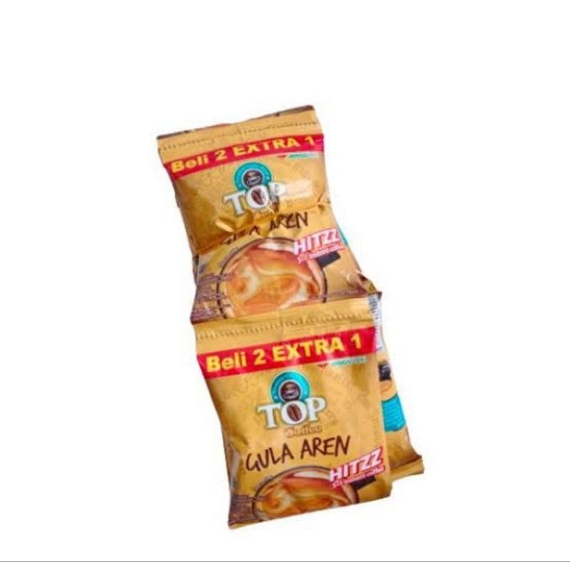 

TOP COFFEE GULA AREN 22GR 1 RENCENG ISI 10+5