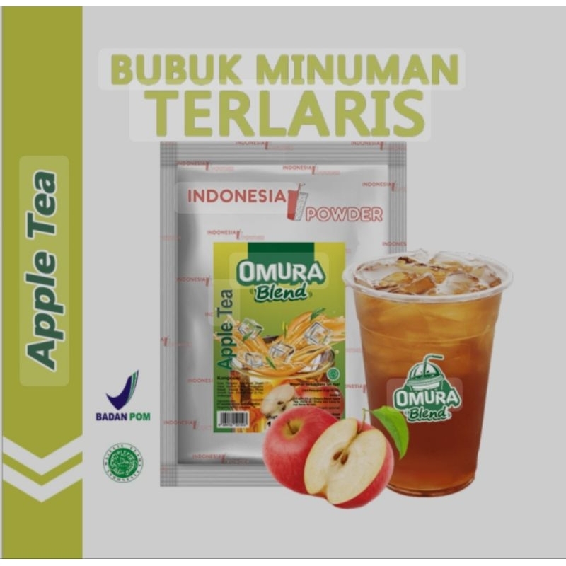 

• Powder Apple Tea Omura Blend bubuk minuman kualitas premium 1kg atau 1000gr