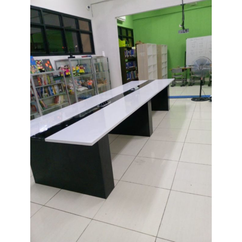 Meja meeting  12 orang meja rapat 360 × 120 × 75 cm meja kantor HPL taco premium meja kerja kantor H
