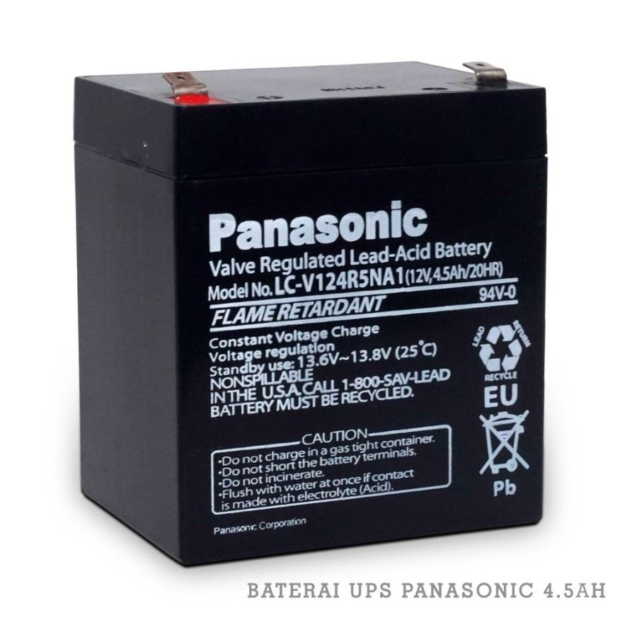 Baterai Panasonic  Aki Kering 12V/4,5Ah / Aki Baterai UPS  12V 4.5Ah Aki Batere Accu Battery(OEM) NO
