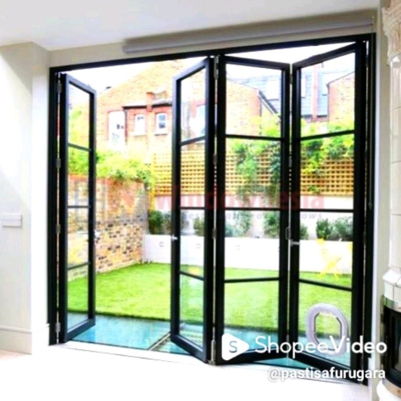 Pintu Lipat Aluminium Kaca