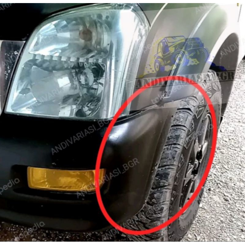 Sambungan over fender bemper depan Isuzu Dmax