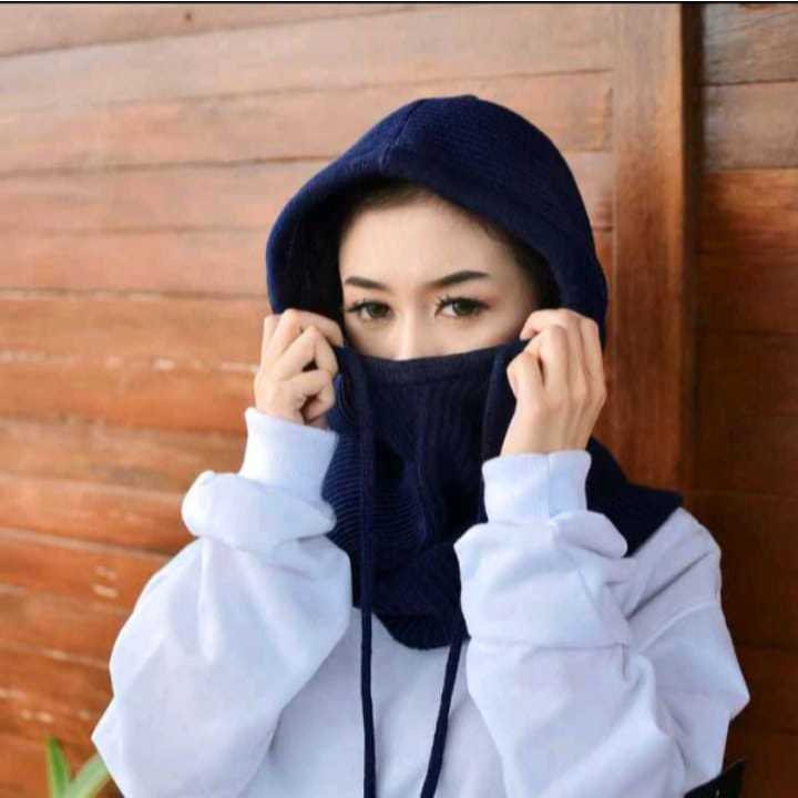 BALAKLAVA Rajut/Hijab rajut tebal/Kerudung instan premium/Hijab korean