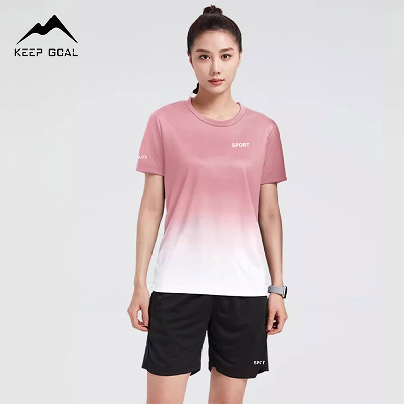 KEEP GOAL baju lari wanita jersey badminton gym voli set
