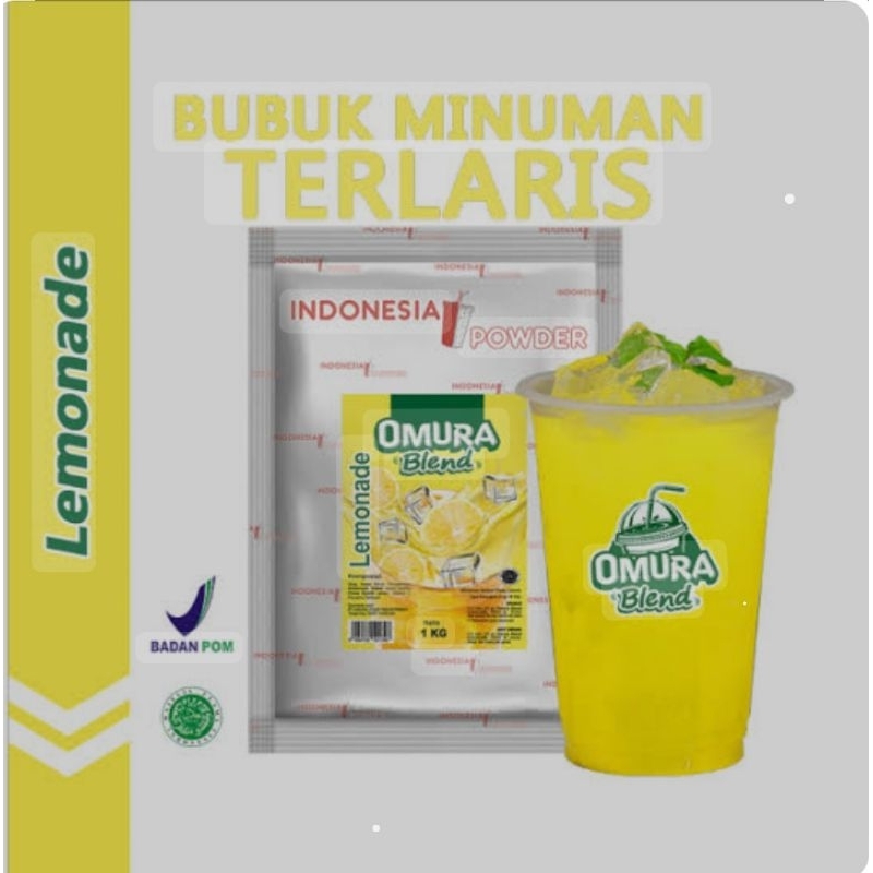

• Powder Lemonade Omura Blend bubuk minuman kualitas premium 1kg atau 1000gr