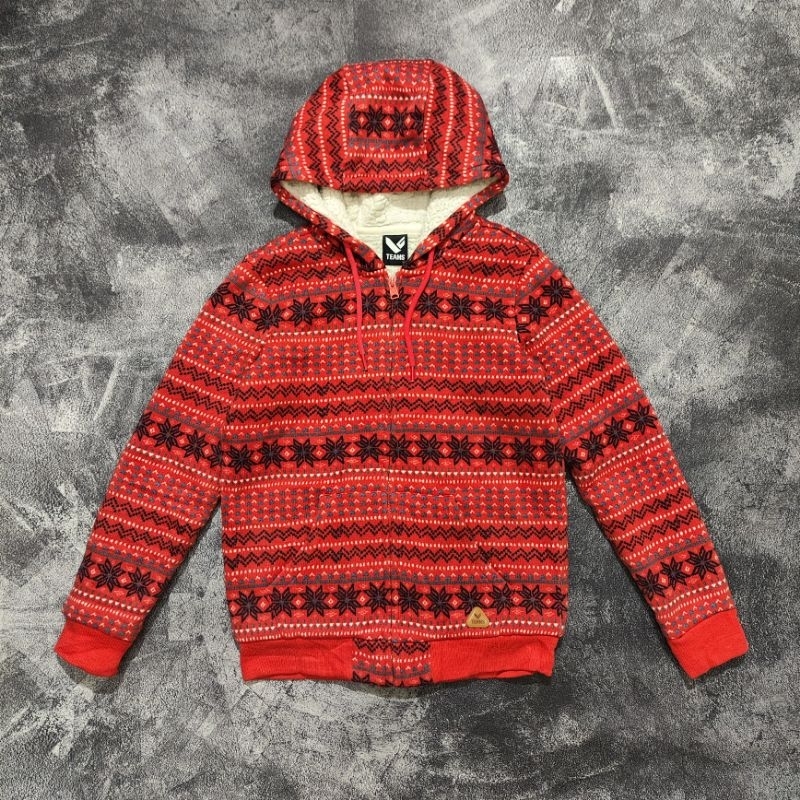 TEAMS POLHAM Knit Sherpa Zipper Hoodie (S)