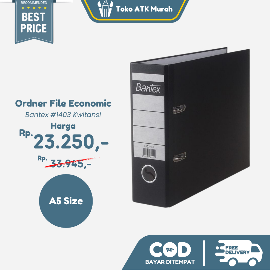 

Bantex Lever Arch File Ordner Economic A5 Kwitansi 7cm #1403