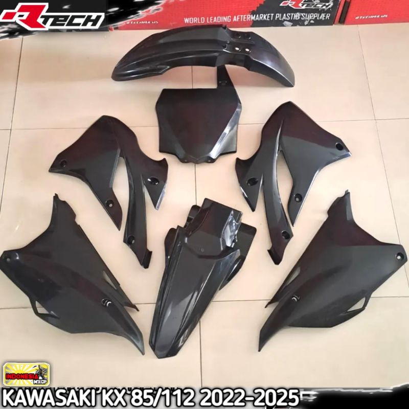 KAWASAKI KX 85 112 2022 2023 2024 2025 - RACETECH COMPLETE PLASTIK KIT - COVER BODY FULL SET TRAIL -