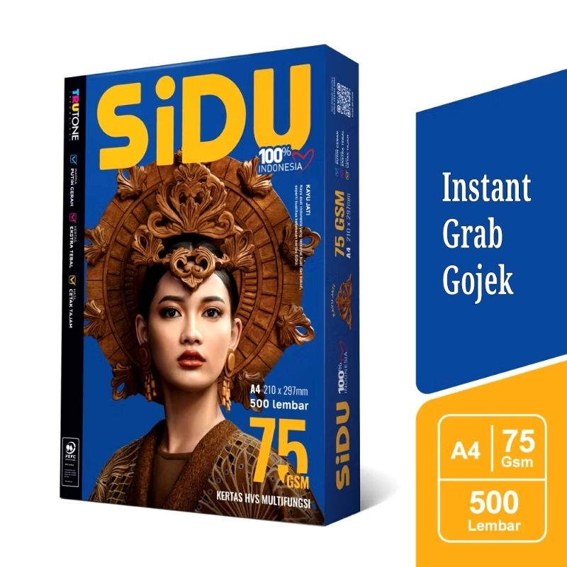 

Kertas HVS Sidu A4 75 gr 1 rim (Kertas Multifungsi)