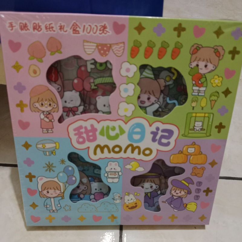 

Sticker MOMO Rainbow Kartun Mix 4 Warna Original Karakter 100pcs