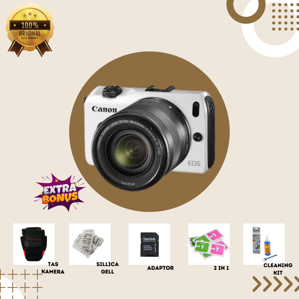 [KAMERA MIRRORLESS] CANON EOS M WHITE MULUS SECOND BERGARANSI ORIGINAL