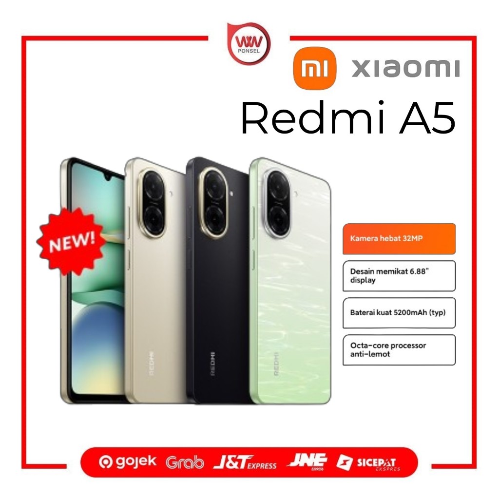 Hp Xiaomi Redmi A5 Ram 4GB Internal 128GB Garansi Resmi