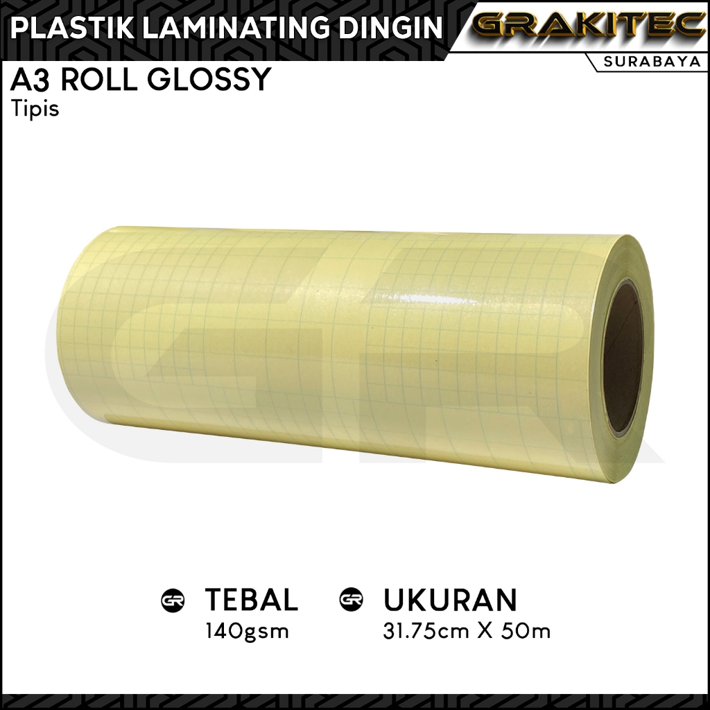 

Plastik Laminasi Dingin ROLL A3 50 METER DOFF & GLOSSY