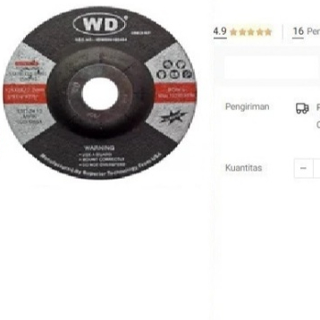 

MATA GERINDA WD TEBAL 5" X 6 batu gurinda WD tebal poles 5" Grinda