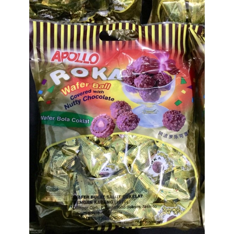 Apollo Roka Cokelat 300gr 50 pcs Bola bola Coklat Lumer Apollo Malaysia Roka Malaysia Asli Malaysia 