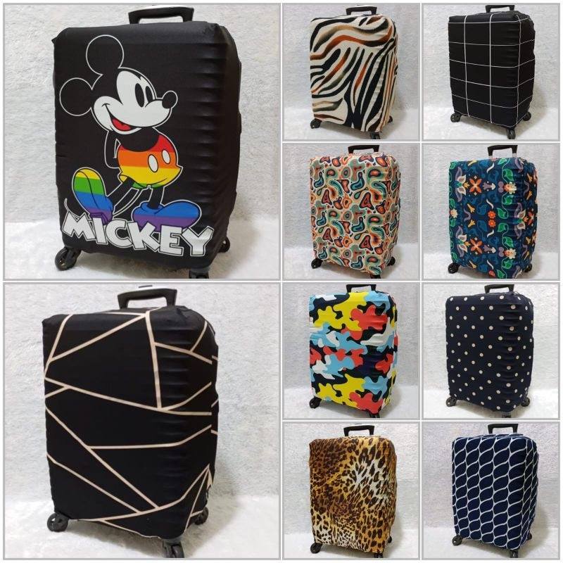 Sarung koper pelindung koper motif size18-30inc