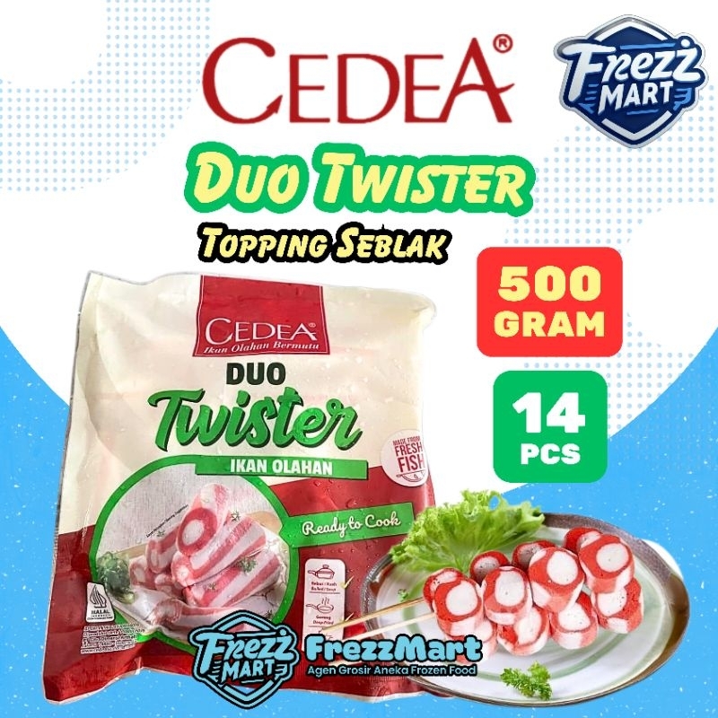 

Cedea Duo Twister 500gr Topping Seblak Sate Seafood Beku Frozen Food