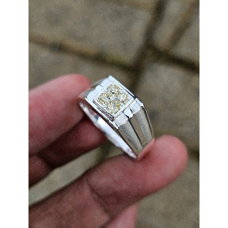 cincin cowok cincin pria full berlian cincin silver palladium cincin perak cincin berlian banjar cin