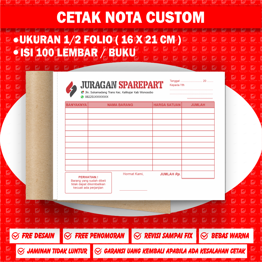 

Nota custom 2 ply 1/2 folio