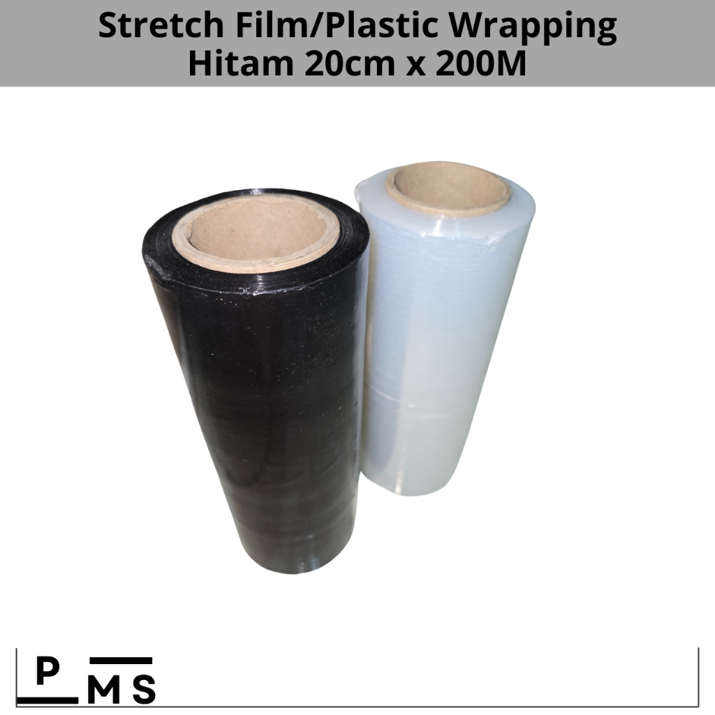 

Plastik Wrapping Bening 20cm x 200m | Stretch film 20cm x 200M Bening Hitam